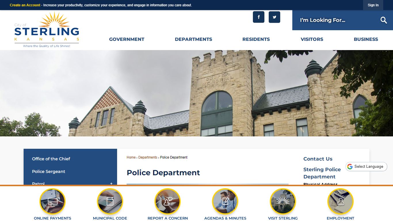 Police Department | Sterling, KS - Official Website