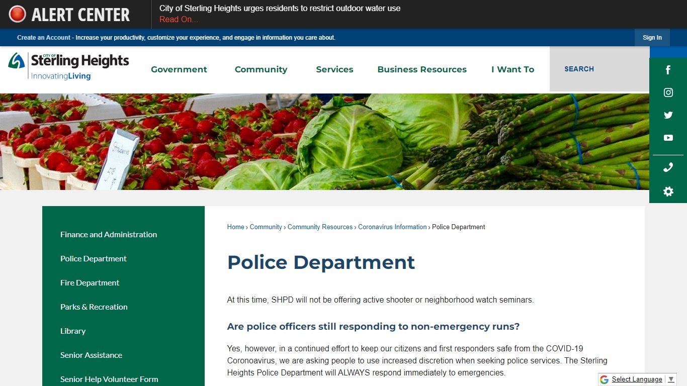 Police Department | Sterling Heights, MI - Official Website